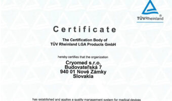 Cryomed Has Successfully Achieved Medical Certification